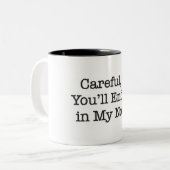 注意深いまたはあなた私の小説に行きつきます ツートーンマグカップ (正面左)