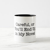 注意深いまたはあなた私の小説に行きつきます ツートーンマグカップ (中央)