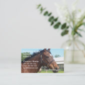 注意深いアラビアの馬の名刺 名刺 (スタンド正面)