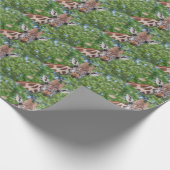 注意深いキリン ラッピングペーパー (角)