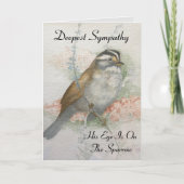 注意深いスパローエスト悔やみや弔慰バイブル引用文 カード (正面)