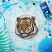 注意深いベンガルトラの紙皿 ペーパープレート (パーティー)