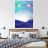 注意深い目 キャンバスプリント (インサイチュ (寝室))