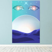 注意深い目 キャンバスプリント (インサイチュ (ウッドフロア))