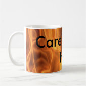 注意深い私は熱いマグです コーヒーマグカップ (左)