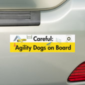 注意深い: 敏捷犬船上に バンパーステッカー (車上)