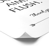 注意焦点エイムフラッシュ子供バスルームのサイン ポスター (角)