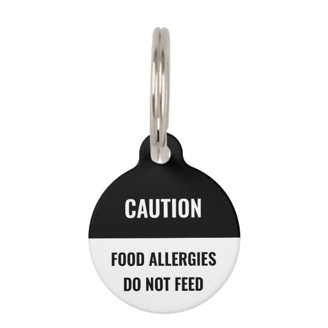 注意白黒名安全情報カスタム犬 ペット　ネームタグ (正面)