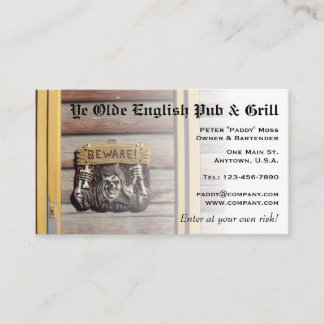 注意素朴サイン 名刺