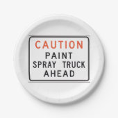 注意絵を描スプレー ペーパープレート (正面)