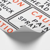 注意絵を描スプレー ラッピングペーパー