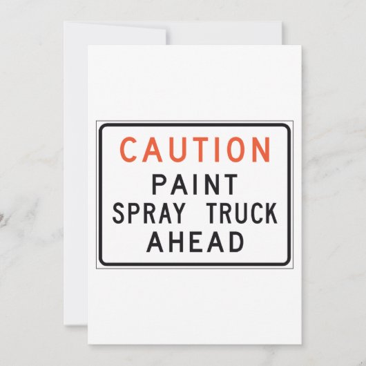 注意絵を描スプレー 招待状 (正面)