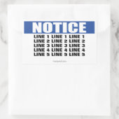 注意記号（最大5行） 長方形シール (バッグ)