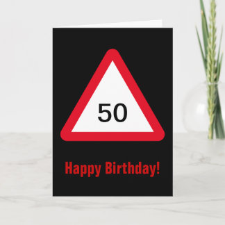 注意記号: 50誕生日 カード
