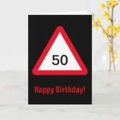 注意記号： 50誕生日 カード (黄色い花)