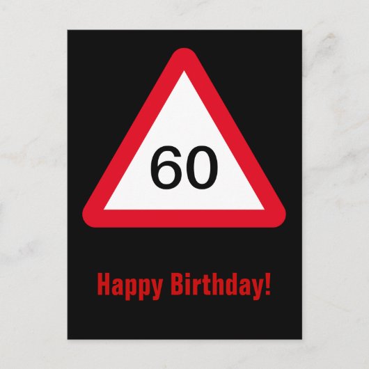 注意記号： 60誕生日 ポストカード (正面)