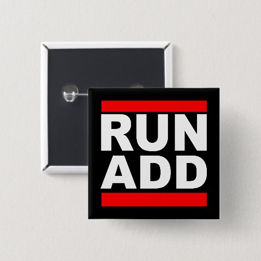 注意走欠おもしろい失障害を加える 缶バッジ (正面&裏面)