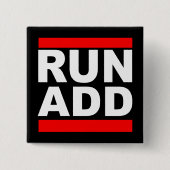 注意走欠おもしろい失障害を加える 缶バッジ (正面)