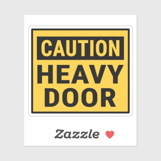 注意重いドア シール (シート)