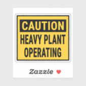 注意重いプラントの稼働 シール (シート)