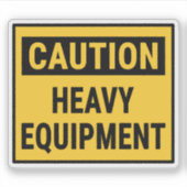 注意重機 シール (正面)