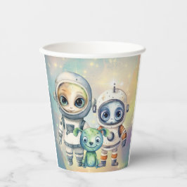 注意銀河間プレーン誕生日紙カップ 紙コップ