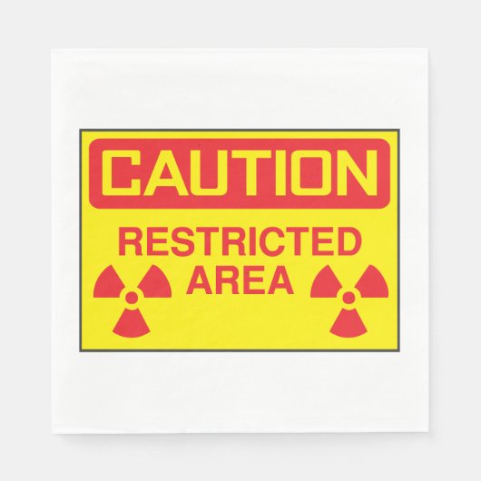 注意領域放射線障害警告症 スタンダードランチョンナプキン (正面)