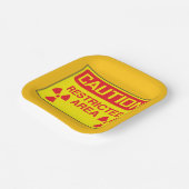 注意領域放射線障害警告症 ペーパープレート (傾斜あり)