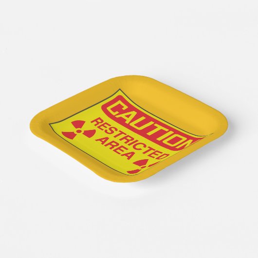注意領域放射線障害警告症 ペーパープレート (傾斜あり)