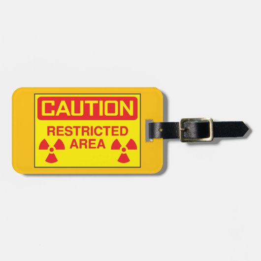 注意領域放射線障害警告症 ラゲッジタグ (正面横)