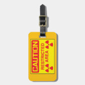 注意領域放射線障害警告症 ラゲッジタグ (正面縦)