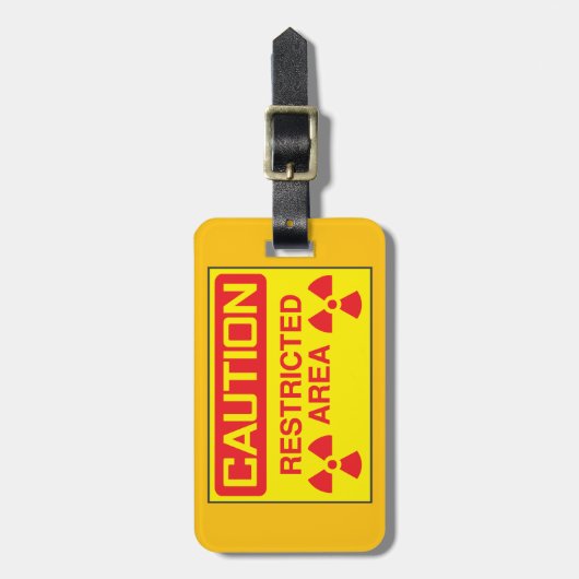 注意領域放射線障害警告症 ラゲッジタグ (正面縦)