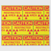 注意領域放射線障害警告症 ラッピングペーパー (フラット)