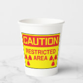 注意領域放射線障害警告症 紙コップ (正面)