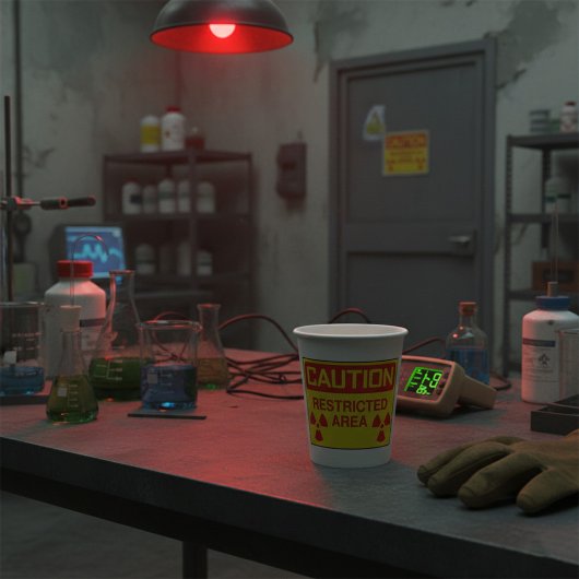 注意領域放射線障害警告症 紙コップ