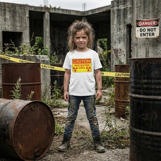 注意領域放射線障害警告症 Tシャツ