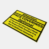 注意顔のカバーが必要 – 医療控除 ドアマット (アングル)