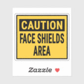 注意顔シールズエリア シール (シート)