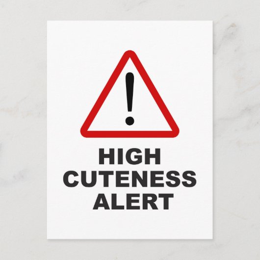 注意高い可憐さの警告 ポストカード (正面)
