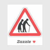 注意高齢者 – UK交通標識 シール (シート)