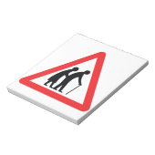 注意高齢者 – UK交通標識 ノートパッド (回転)