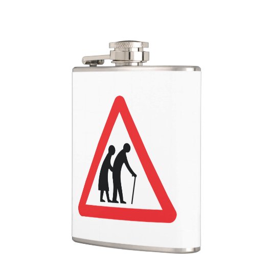 注意高齢者 – UK交通標識 フラスク (左)