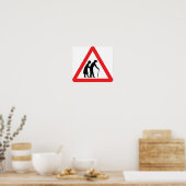 注意高齢者 – UK交通標識 ポスター (キッチン)