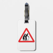 注意高齢者 – UK交通標識 ラゲッジタグ (裏面縦)