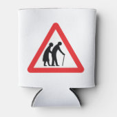 注意高齢者 – UK交通標識 缶クーラー (正面)