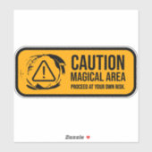 注意魔法のエリア道路標識 シール (シート)
