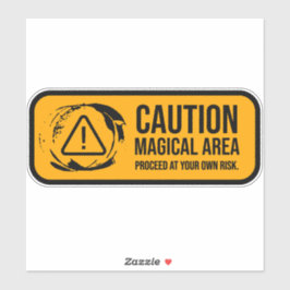 注意魔法のエリア道路標識 シール