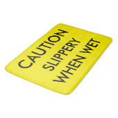 注意。 ぬれた場合滑り易い バスマット (アングル)