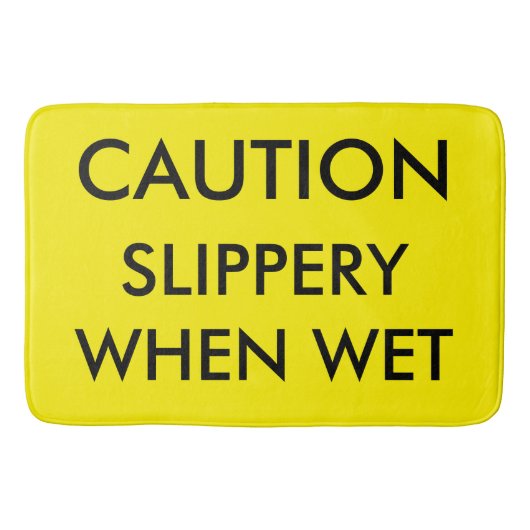 注意。 ぬれた場合滑り易い バスマット (正面)