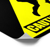 注意：ひざ飛んでいるmma/ムエタイのポスター ポスター (角)